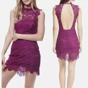 NWT Intimately Free People Magenta Daydream Bodycon Lace Slip Dress